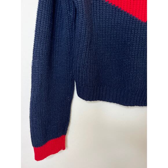 Ten Sixty Sherman Chevron Stripe Colorblock High-Neck Sweater - Picture 6 of 16